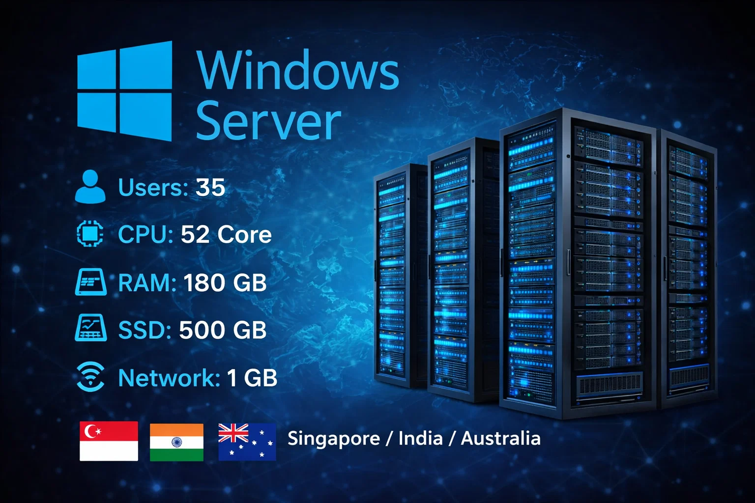 Windows Server 35 - Singapore/India/Australia