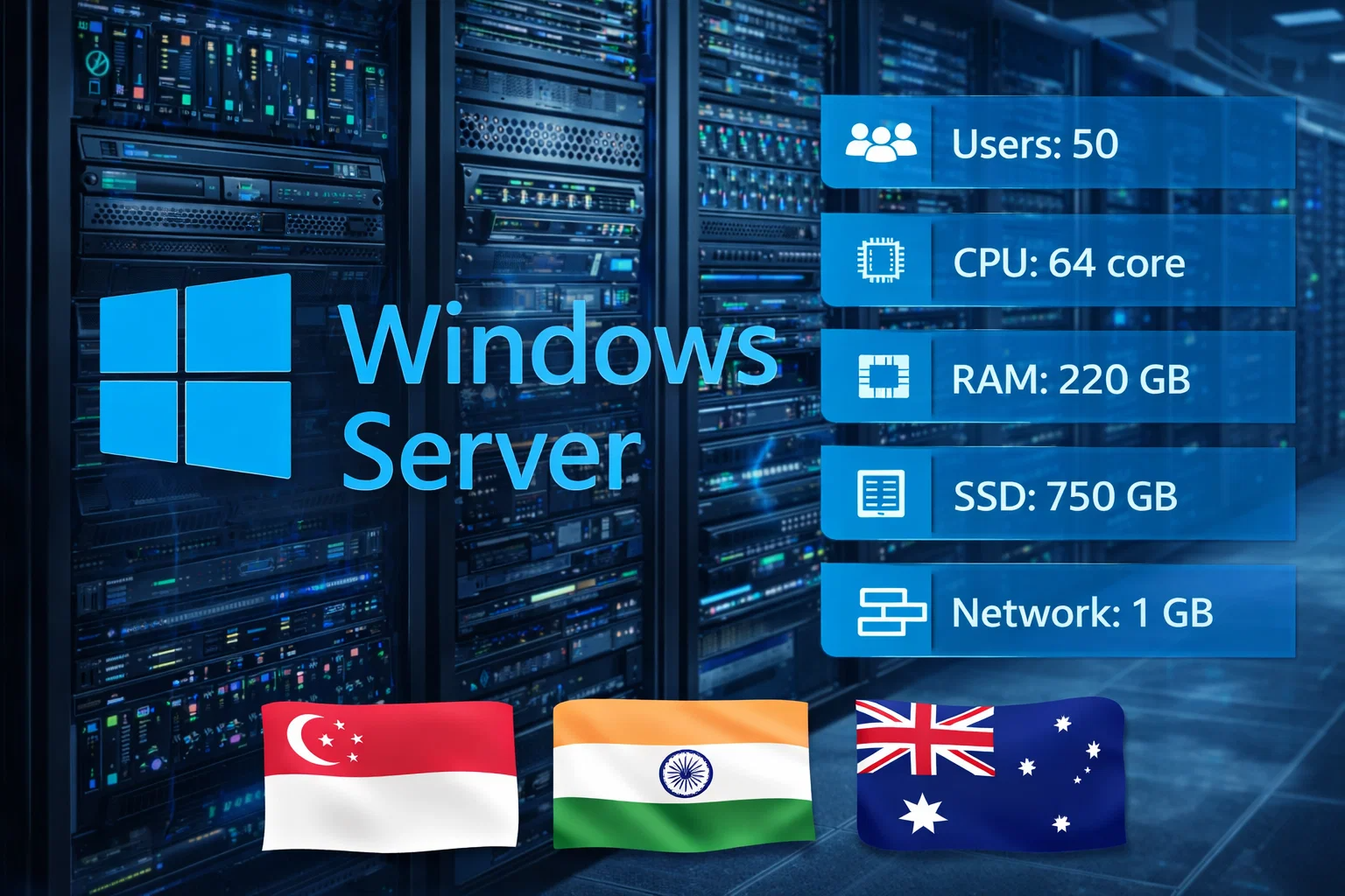 Windows Server 50 - Singapore/India/Australia